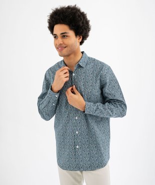 Chemise manches longues à fleurs homme vue6 - GEMO (HOMME) - GEMO