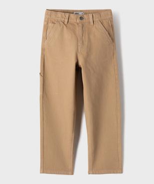 Pantalon wide leg en coton garçon vue1 - GEMO (ENFANT) - GEMO