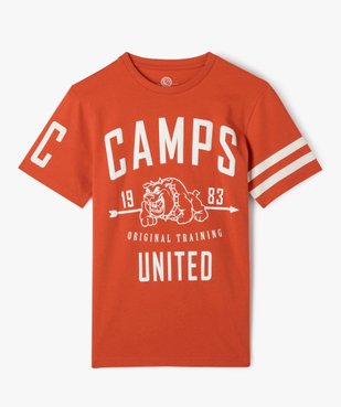 Tee-shirt à manches courtes avec logo XXL garçon - Camps United vue2 - CAMPS - GEMO