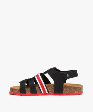 Sandales garçon à brides en cuir avec détails contrastés vue3 - GEMO (ENFANT) - GEMO