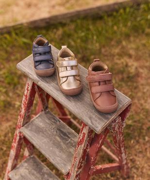 Chaussures premiers pas en cuir à scratch bébé fille - LuluCastagnette vue7 - LULUCASTAGNETTE - GEMO