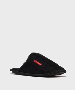 Chaussons mules en velours doux homme vue2 - GEMO 4G HOMME - GEMO