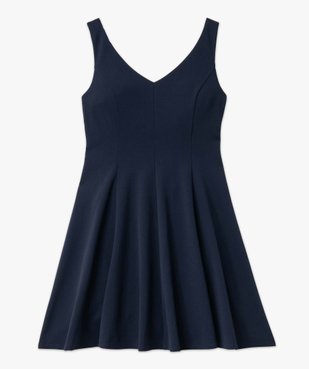 Robe femme avec col V et brides croisées dans le dos vue4 - GEMO(FEMME PAP) - GEMO