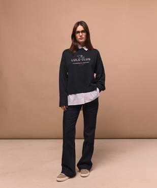 Pull effet 2-en-1 avec détails chemise femme - LuluCastagnette vue5 - LULUCASTAGNETTE - GEMO