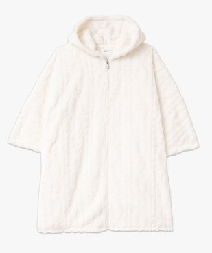 Veste d'intérieur zippée à capuche en maille peluche femme vue4 - GEMO(HOMWR FEM) - GEMO