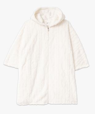 Veste d'intérieur zippée à capuche en maille peluche femme vue4 - GEMO(HOMWR FEM) - GEMO