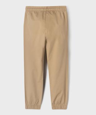Pantalon jogger en twill de coton taille élastique garçon vue3 - GEMO (ENFANT) - GEMO