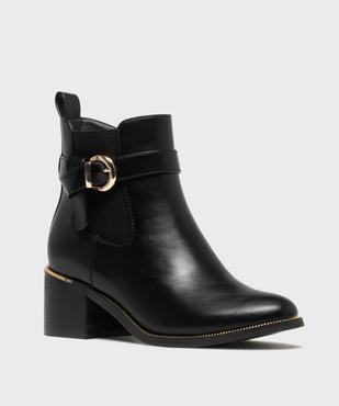 Boots à talon et bout amande fermeture zippée et détails brillants femme vue2 - VALENTINA BALDA - GEMO