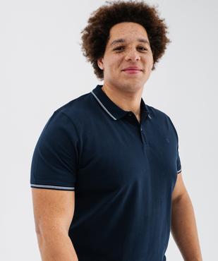 Polo manches courtes en coton homme vue6 - GEMO 4G HOMME - GEMO