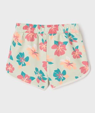 Short en maille à motifs fleuris fille vue3 - GEMO (ENFANT) - GEMO