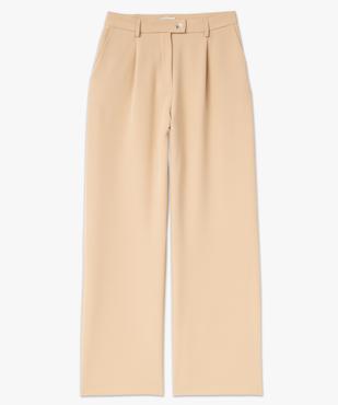 Pantalon large en toile extensible femme vue4 - GEMO(FEMME PAP) - GEMO