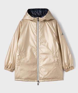 Manteau imperméable à capuche réversible fille - LuluCastagnette vue1 - LULUCASTAGNETTE - GEMO