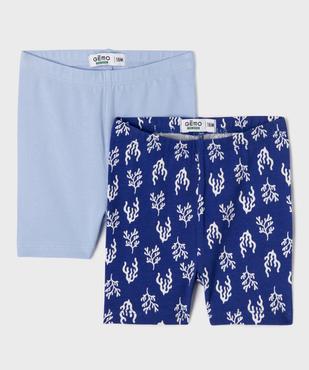 Leggings short court en coton stretch bébé fille (lot de 2) vue1 - GEMO 4G BEBE - GEMO