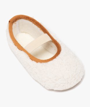 Chaussons fille ballerines fourrées dessus en Sherpa vue5 - GEMO 4G FILLE - GEMO