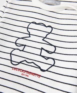 Tee-shirt manches longues à rayures et motif ourson bébé garçon - LuluCastagnette vue3 - LULU CASTAGNETTE GEMO FOR GOOD - GEMO