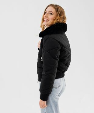 Blouson matelassé à grand col en fourrure imitation femme vue3 - GEMO 4G MATERN - GEMO