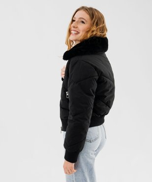 Blouson matelassé à grand col en fourrure imitation femme vue3 - GEMO 4G MATERN - GEMO