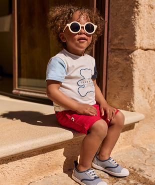 Tee-shirt à manches courtes colorées bébé garçon - LuluCastagnette vue4 - LULU CASTAGNETTE G4G D - GEMO