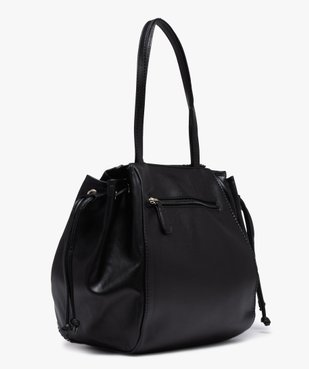 Sac femme avec devant aspect raphia tressé vue2 - GEMO (ACCESS) - GEMO