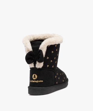 Boots fourrées fille à motifs brillants - LuluCastagnette vue4 - LULU CASTAGNETT - GEMO