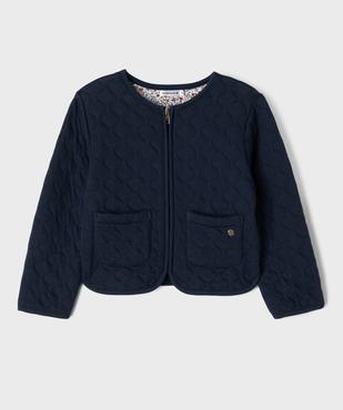 Sweat zippé en matière matelassée fille - LuluCastagnette vue1 - LULUCASTAGNETTE - GEMO