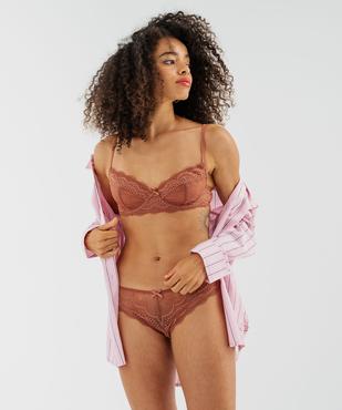 Soutien-gorge à armatures forme corbeille en dentelle vue3 - GEMO(HOMWR FEM) - GEMO