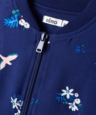 Blouson fille à motifs et finitions bord-côte vue2 - GEMO (ENFANT) - GEMO