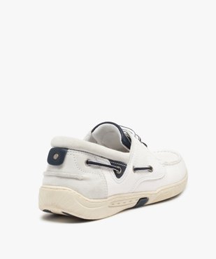 Chaussures bateau homme confort dessus cuir - Tanéo vue4 - TANEO - GEMO