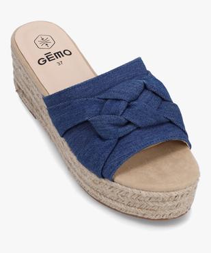 Mules femme à semelle plateforme dessus toile vue5 - GEMO(URBAIN) - GEMO