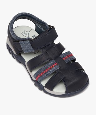 Sandales garçon à brides style denim et à scratch vue6 - BUGGY - GEMO