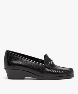 Mocassin confort avec dessus en cuir et bijou métallique femme vue1 - GEMO (CONFORT) - GEMO