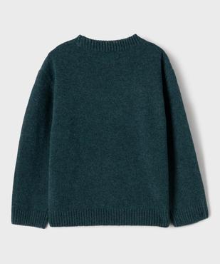 Pull à col rond en maille moelleuse et extensible garçon vue3 - GEMO (ENFANT) - GEMO