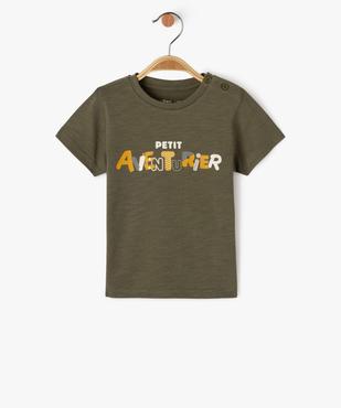 Tee-shirt à manches courtes à motif aventurier bébé garçon vue1 - GEMO(BEBE DEBT) - GEMO