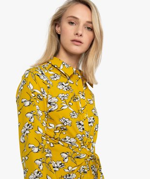 Robe femme à motifs fleuris boutonnée sur l'avant vue2 - GEMO(FEMME PAP) - GEMO