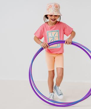Legging court uni taille élastique fille vue1 - GEMO (ENFANT) - GEMO
