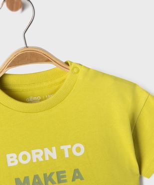 Tee-shirt manches courtes en jersey de coton imprimé bébé garçon vue2 - GEMO 4G BEBE - GEMO
