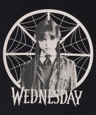 Tee-shirt manches courtes ample imprimé fille - Wednesday vue3 - WEDNESDAY - GEMO