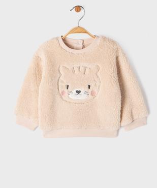 Sweat en sherpa à motif bébé fille vue2 - GEMO(BEBE DEBT) - GEMO