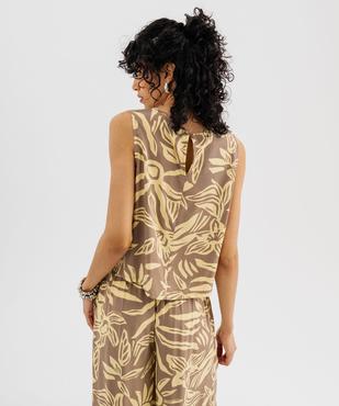 Blouse sans manches ample, courte et fluide femme vue4 - GEMO 4G FEMME - GEMO