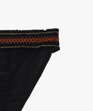 Slip de bain fille avec taille smockée fantaisie vue2 - GEMO (JUNIOR) - GEMO