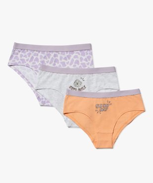 Shorties filles à motifs positifs (lot de 3) vue1 - GEMO 4G FILLE - GEMO