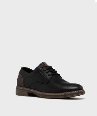Derbies à lacets avec empiècements contrastants homme - Mario Baldano vue3 - MARIO BALDANO - GEMO