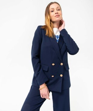 Veste femme fermeture croisée avec boutons fantaisie vue1 - GEMO(FEMME PAP) - GEMO
