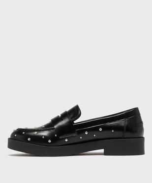 Mocassins avec clous métalliques sur semelle plateforme femme - Follow Me vue3 - FOLLOW ME - GEMO