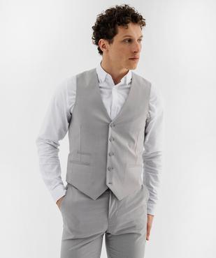 Gilet de costume homme 5 boutons vue1 - GEMO 4G HOMME - GEMO