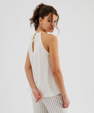 Blouse emmanchures américaines en satin uni femme vue3 - GEMO(FEMME PAP) - GEMO