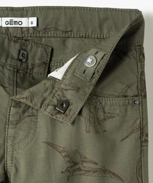 Bermuda en coton twill imprimé à revers garçon vue3 - GEMO 4G GARCON - GEMO