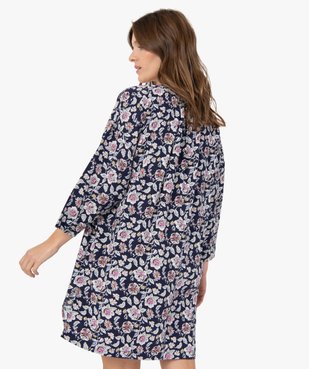 Chemise de nuit femme à manches 3/4 vue3 - GEMO(HOMWR FEM) - GEMO