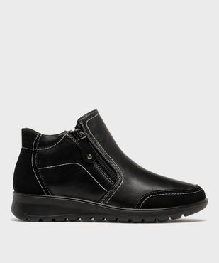Boots femme confort à double zip avec surpiqûres contrastantes vue7 - G'FLEX GEMO FOR GOOD - GEMO