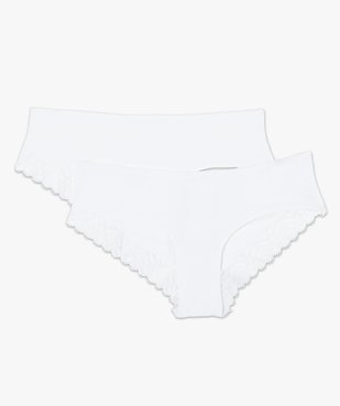 Shorty femme en microfibre et dentelle (lot de 2) vue4 - GEMO(HOMWR FEM) - GEMO